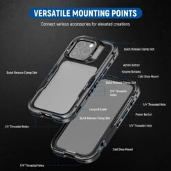 NEEWER PA073/PA074+PA045E+PA045B Phone Cage Kit For IPhone 16 Pro/Pro Max 13 NEEWER PA073/PA074+PA045E+PA045B Phone Cage Kit For IPhone 16 Pro/Pro Max -Photography Equipment 90101392 6