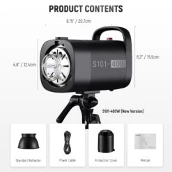 NEEWER 2 Pack S101-400W 400Ws Studio Monolight Flash Light Kit 17 NEEWER 2 Pack S101-400W 400Ws Studio Monolight Flash Light Kit -Photography Equipment 9 086aea5e 7fe0 4fc1 957c f53ebe77b772