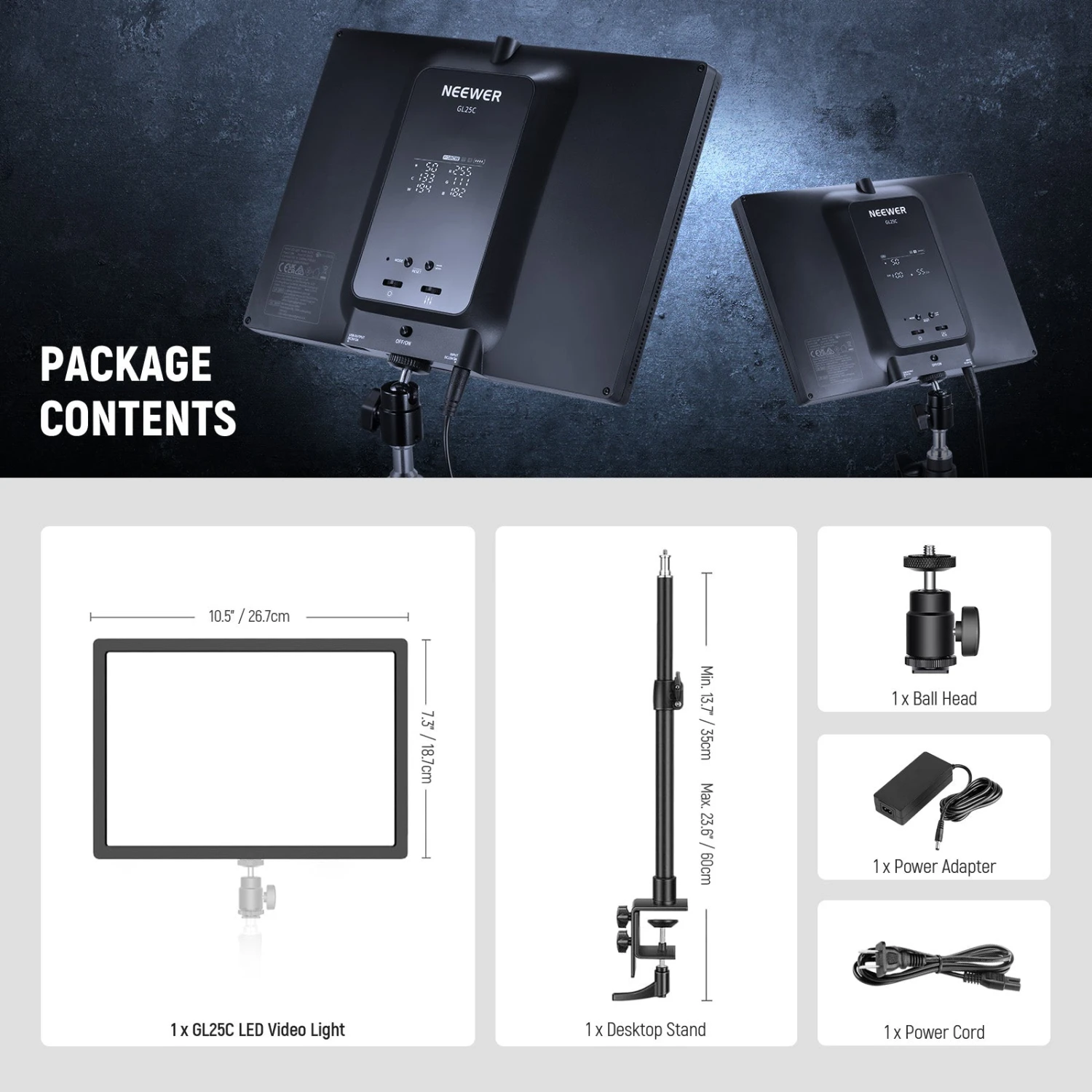 NEEWER GL25C LED RGB Streaming Key Light 9 NEEWER GL25C LED RGB Streaming Key Light - Image 9