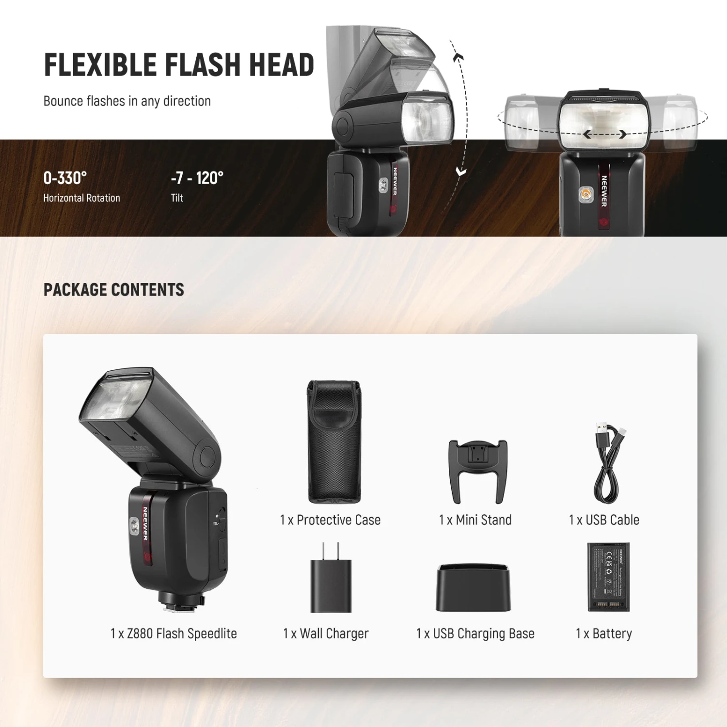 NEEWER Z880 2.4G TTL Camera Flash Speedlite For Canon/Nikon/Sony 9 NEEWER Z880 2.4G TTL Camera Flash Speedlite For Canon/Nikon/Sony - Image 9