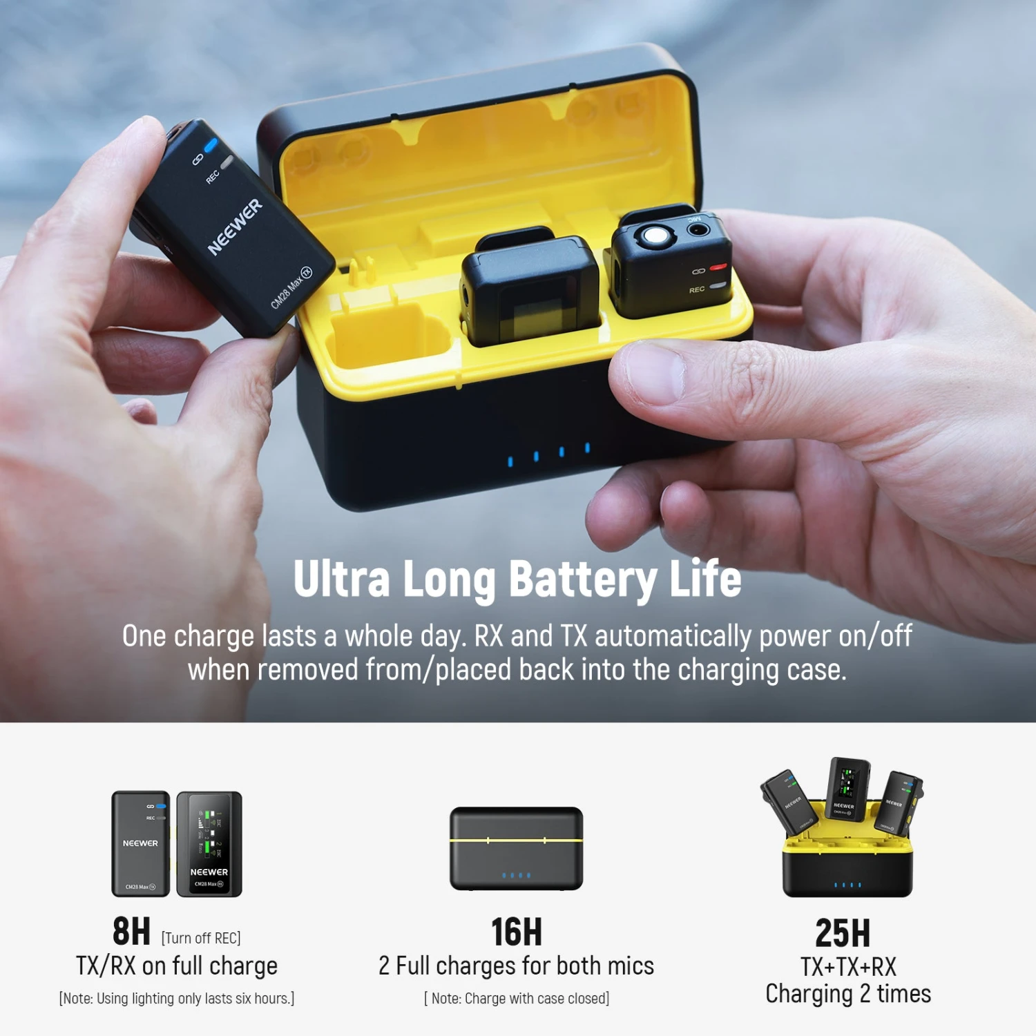 NEEWER CM28 Max Wireless Lavalier Lapel Microphone System 9 NEEWER CM28 Max Wireless Lavalier Lapel Microphone System - Image 9