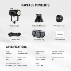 NEEWER CB300B 320W Bi-Color LED Video Light -Photography Equipment 9 4d82109a f87e 499c ba5d 17a6c0bdfab9