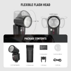 NEEWER Z2 3000mAh Battery TTL Round Head Flash Speedlite With Diffuser -Photography Equipment 9 5504bc12 8d9f 4515 bc4c aa75a6e80ecc