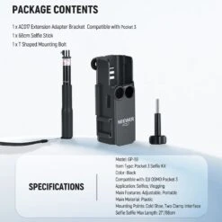 NEEWER BASICS GP-59 Extension Adapter Mount Kit For DJI Osmo Pocket 3 17 NEEWER BASICS GP-59 Extension Adapter Mount Kit For DJI Osmo Pocket 3 -Photography Equipment 9 6dc33e49 fdda 4ad4 8767 804eed18e4eb