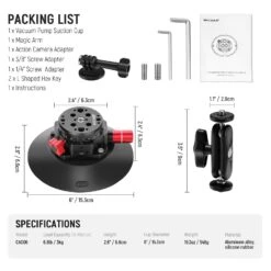 NEEWER CA013 6" Camera Suction Mount With Ball Head Magic Arm 18 NEEWER CA013 6" Camera Suction Mount With Ball Head Magic Arm -Photography Equipment 9 7c7e4216 07cd 4f9e 870a 6e6fd5a41f3f