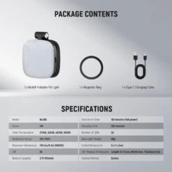 NEEWER BASICS NL48B Magnetic Selfie Light As Stand And Mirror -Photography Equipment 9 8077923d b781 4a56 93be adfacbc4878a