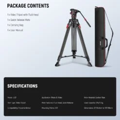 NEEWER LL37 78" Carbon Fiber Video Tripod -Photography Equipment 9 83ac0013 f361 4523 a2da 7b10832d09d3