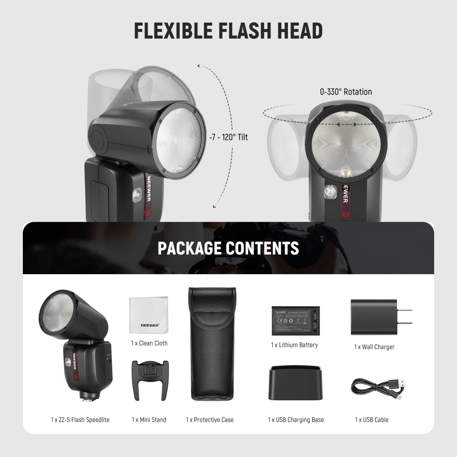 NEEWER Z2-S TTL Round Head Flash Speedlite For Sony 9 NEEWER Z2-S TTL Round Head Flash Speedlite For Sony - Image 9
