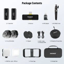 NEEWER PA049 Vlogger Kit With RGB Light/Wireless Mic/Mini Tripod/Phone Cage -Photography Equipment 9 a8c1618b d2fd 4313 914e 58676bc28322