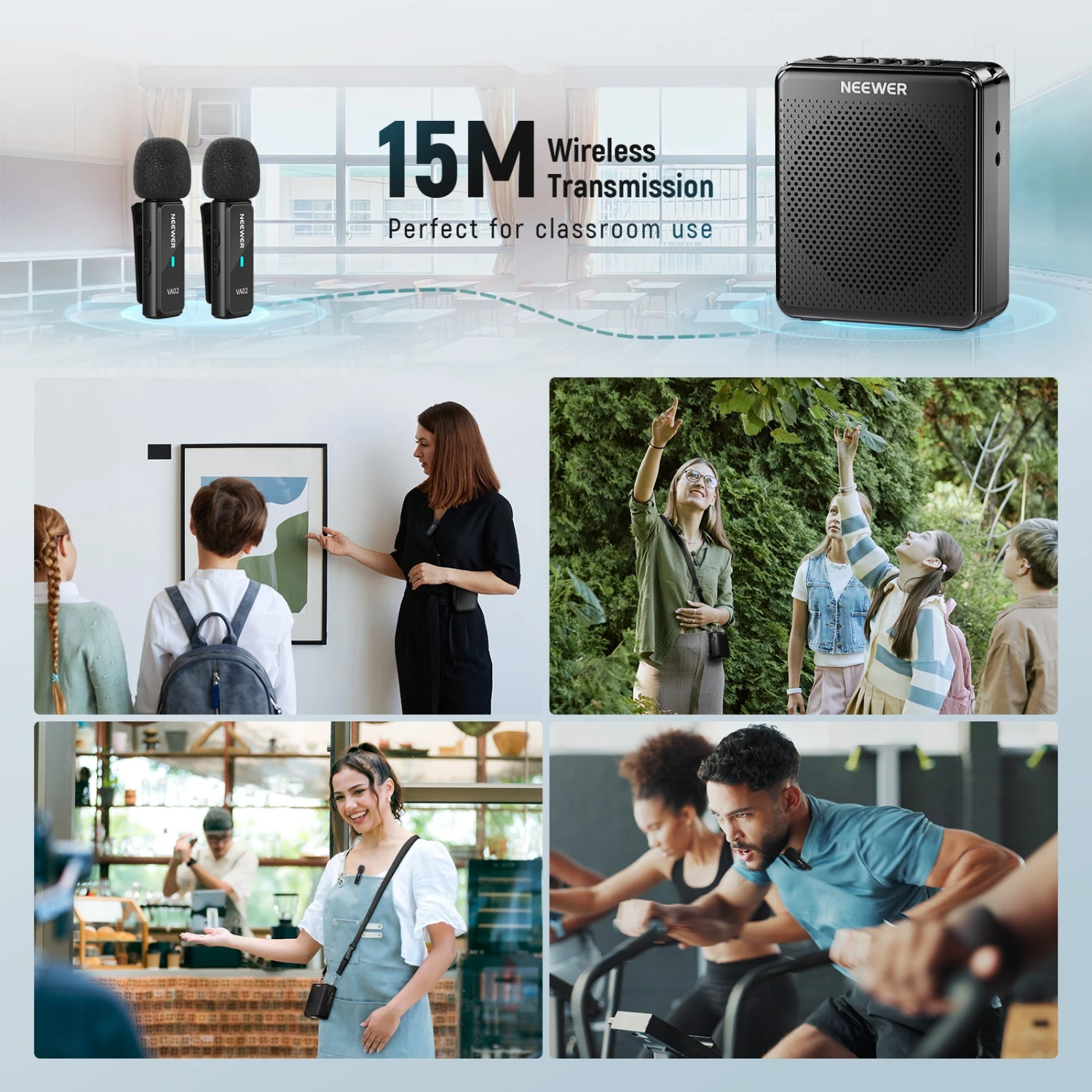 NEEWER VA02 Voice Amplifier With Wireless Microphone 9 NEEWER VA02 Voice Amplifier With Wireless Microphone - Image 9