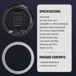 NEEWER PA030 Magnetic IPhone Tripod Mount -Photography Equipment 9 b86f7c95 dfb1 4f5e 8c48 cd30b35028c4