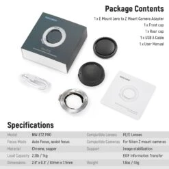 NEEWER NW-ETZ PRO FE/E Mount Lens To Z Mount Camera Adapter 17 NEEWER NW-ETZ PRO FE/E Mount Lens To Z Mount Camera Adapter -Photography Equipment 9 c2a0698c c6c9 434d ae14 7a0c4229b755
