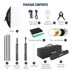 NEEWER NK102 2.6x3M/8.5x10ft Photography Lighting Kit With Light Reflector -Photography Equipment 9 d4416f34 96ec 4d5e 925f fe9348dba92e