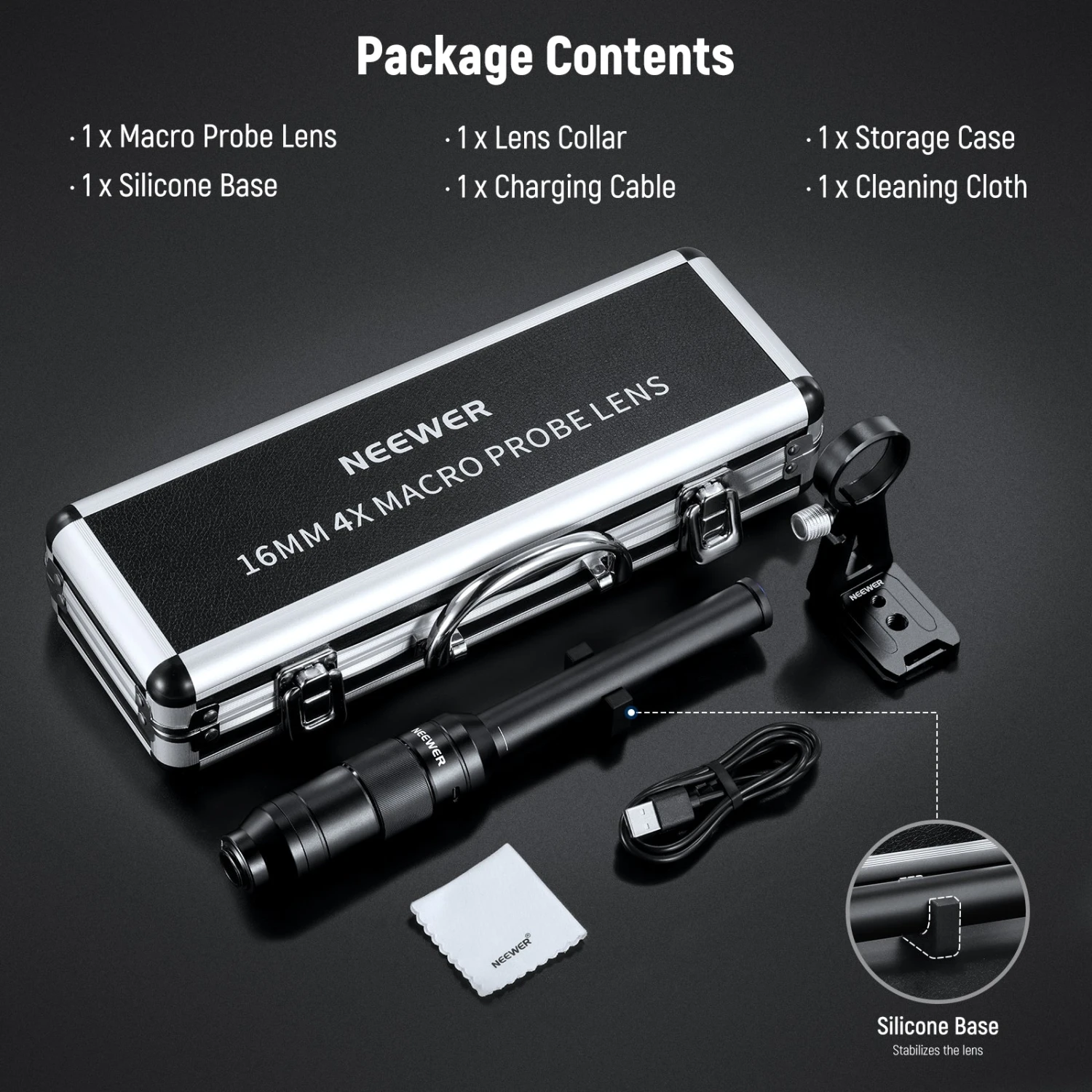 NEEWER LS-63 109° 16mm 4X Macro Probe Lens With 17mm Thread 9 NEEWER LS-63 109° 16mm 4X Macro Probe Lens With 17mm Thread - Image 9