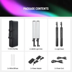 NEEWER BH20C 21W RGB LED Video Light Stick Kit -Photography Equipment 9 e4ecddfd f65e 455d 86e8 c2ec3141ee00