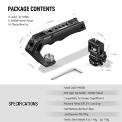 NEEWER CA007 Top Handle + MA006 Monitor Mount Set -Photography Equipment 9 ea2945fa 6558 4c09 93d6 d123f96452a8