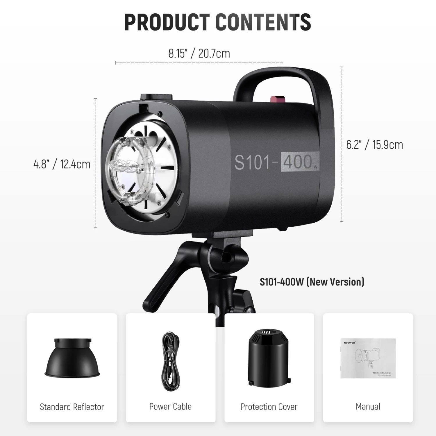 NEEWER S101-400W Strobe Flash Light 9 NEEWER S101-400W Strobe Flash Light - Image 9