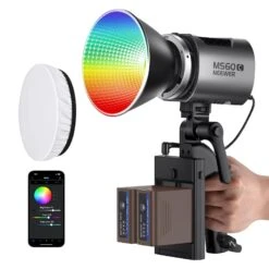 NEEWER MS60C RGB LED Video Light Handheld Spotlight 21 NEEWER MS60C RGB LED Video Light Handheld Spotlight -Photography Equipment Diffuser Battery Kit MS60C