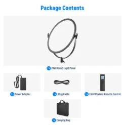 NEEWER NL-360ARC 18" 70W Ultra Thin Bi-Color Round LED Light -Photography Equipment Round Light